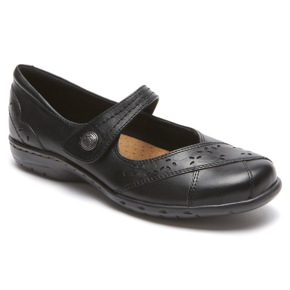 Rockport Canada Cobb Hill Petra Mary Jane - Womens Flats Black (DXL308675)